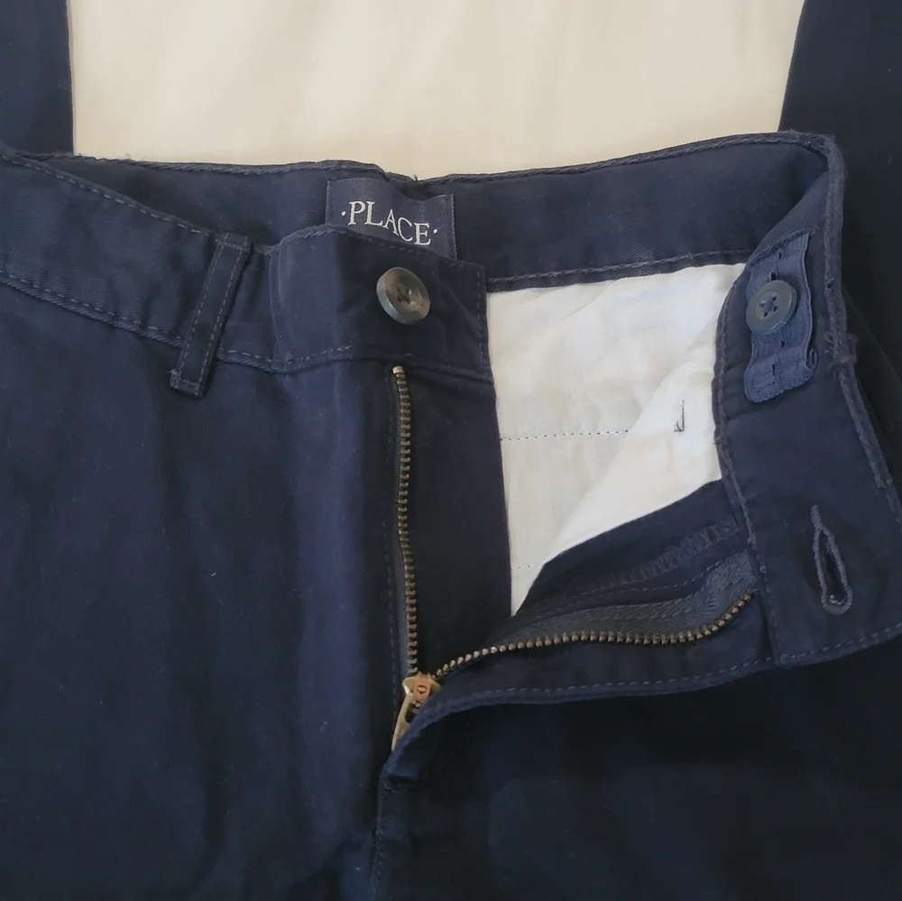 The Children's Place Boys slim fit uniform pants, slim 8, navy